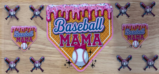 Baseball Drip Mama UVDTF Wrap