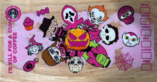 Scary Friends Coffee UVDTF Wrap