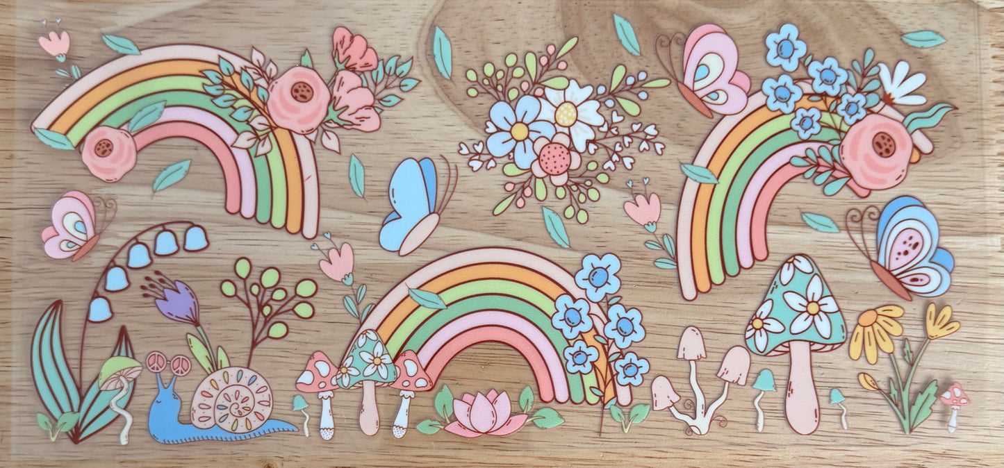 Colorful Rainbows UVDTF Wrap