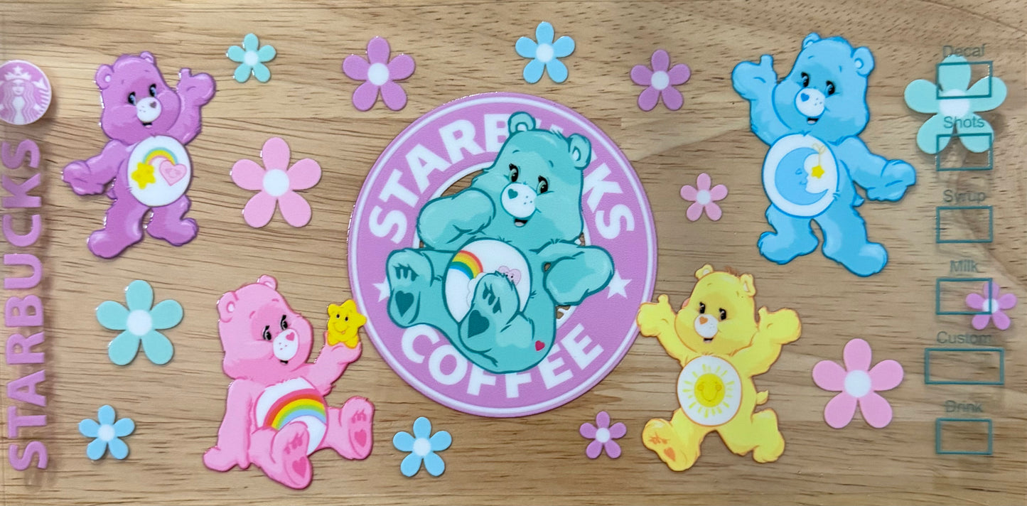 Pastel CareBears UVDTF Wrap