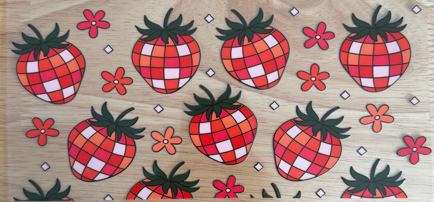 Disco Strawberry UVDTF Wrap