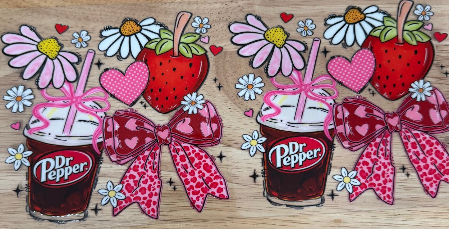 Dr. Pepper & Strawberries UVDTF Wrap