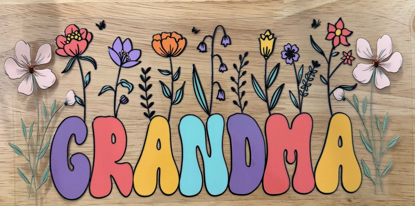 Floral Grandma UVDTF Wrap