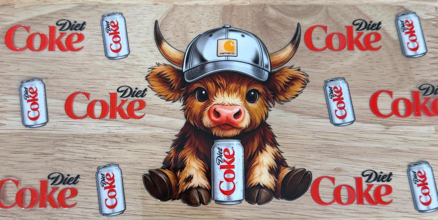 Diet Coke & Highland Cows UVDTF Wrap