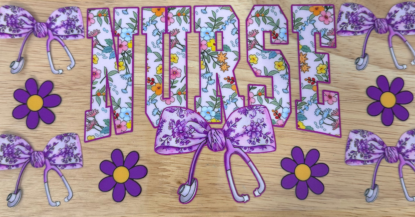 Floral Nurse UVDTF Wrap