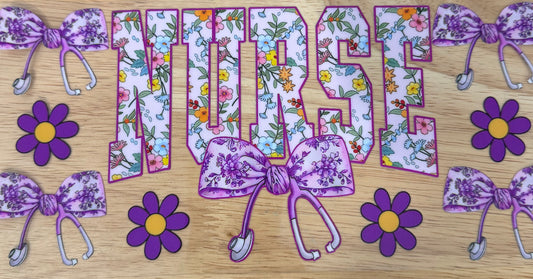 Floral Nurse UVDTF Wrap