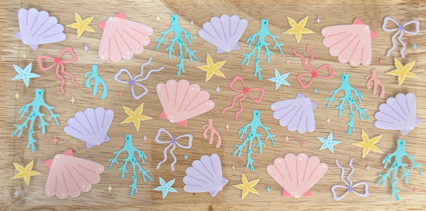 Pastel Seashells UVDTF Wrap