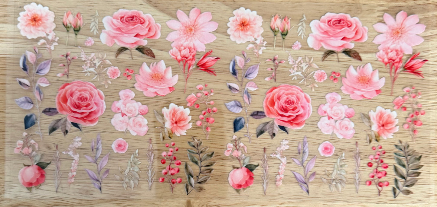 Pink Florals UVDTF Wrap