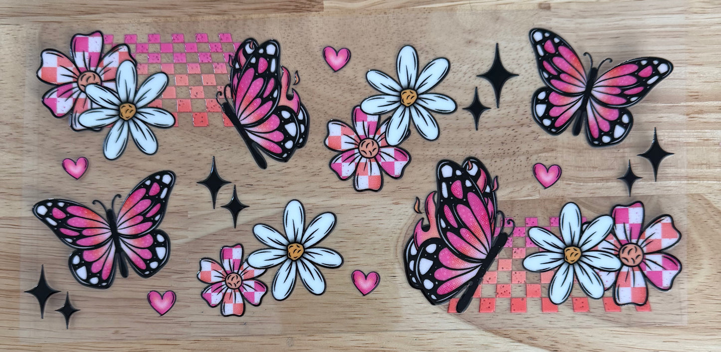 Retro Butterfly UVDTF Wrap