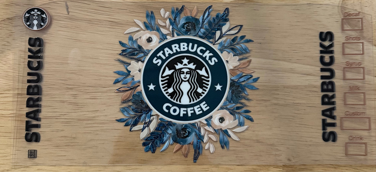 Floral Starbucks UVDTF Wrap