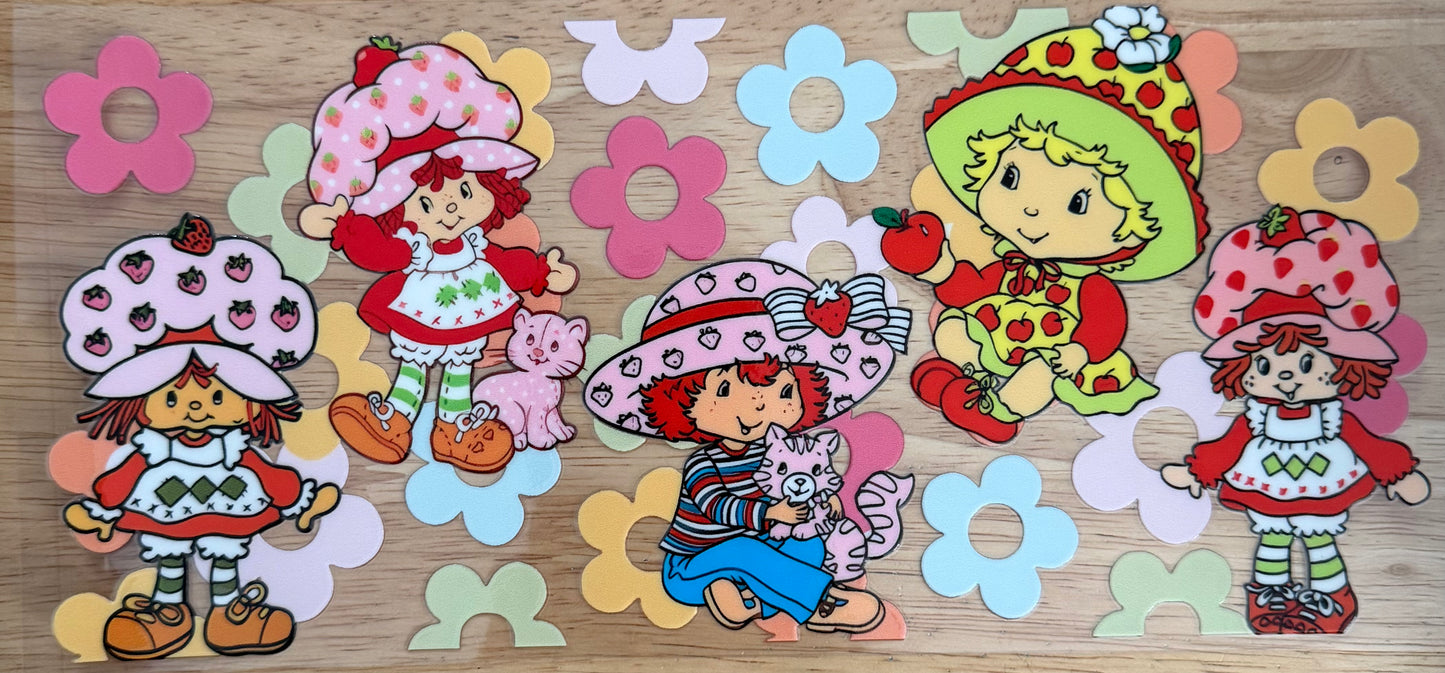 Floral Strawberry Shortcake UVDTF Wrap
