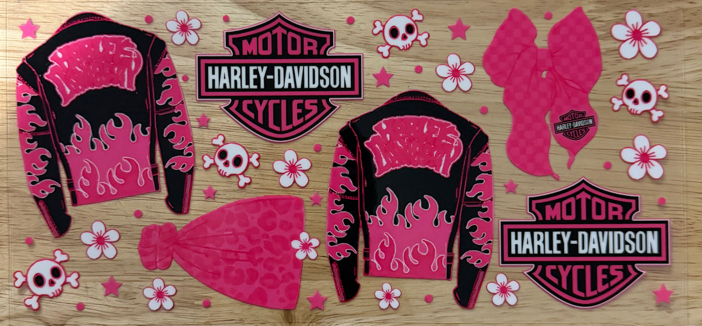 Pink Harley UVDTF Wrap