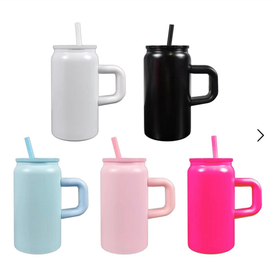 16oz Stainless Steel Tumbler with Handle