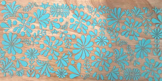 Blue Floral UVDTF Wrap