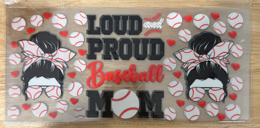 Proud Baseball Mom UVDTF Wrap