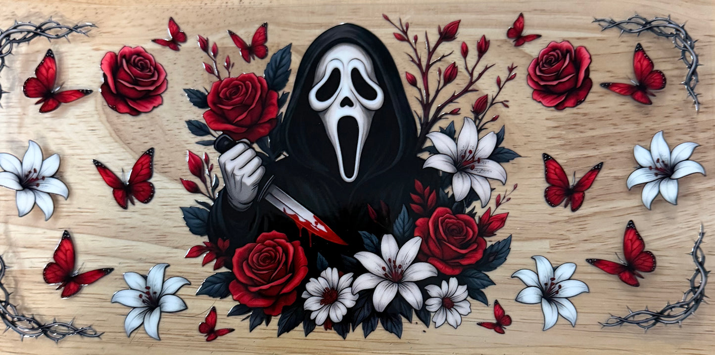 Floral Ghostface UVDTF Wrap