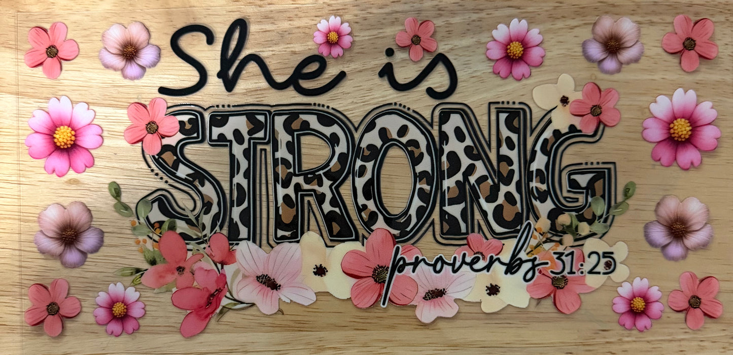 She is Strong UVDTF Wrap