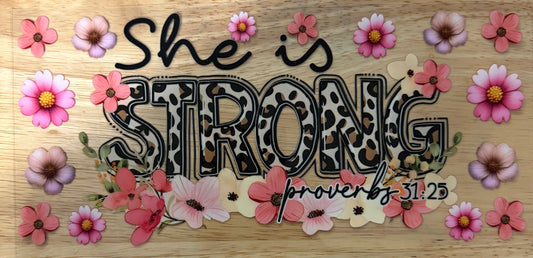 She is Strong UVDTF Wrap