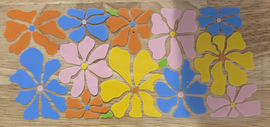 Retro Flowers UVDTF Wrap