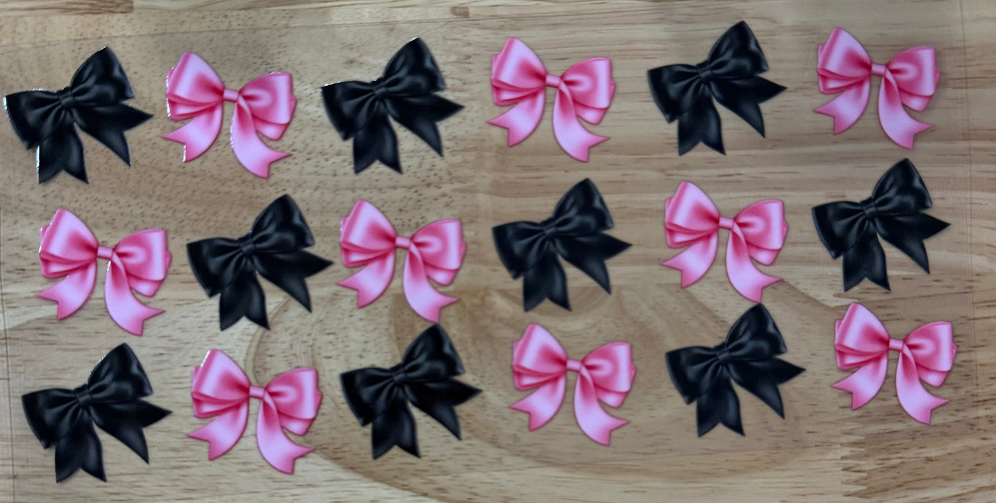 Pink & Black Bows UVDTF Wrap