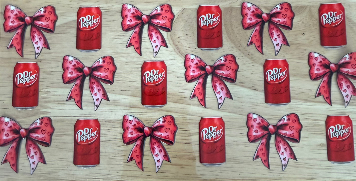 Dr. Pepper & Bows UVDTF Wrap