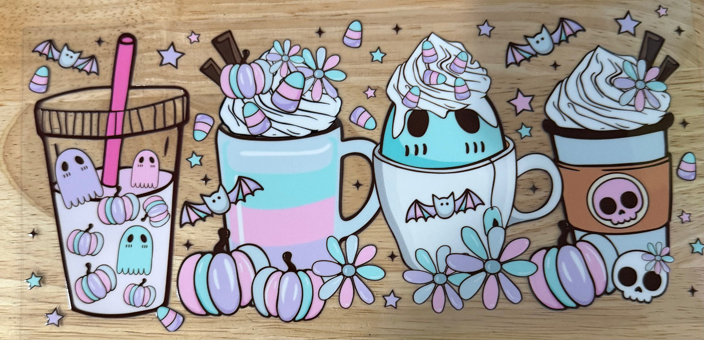Pastel Halloween Cups UVDTF Wrap