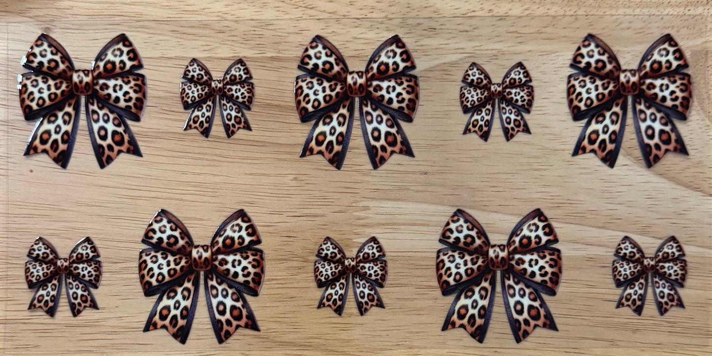 Leopard Bows UVDTF Wrap