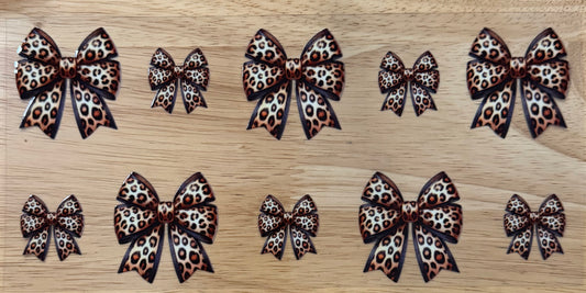 Leopard Bows UVDTF Wrap