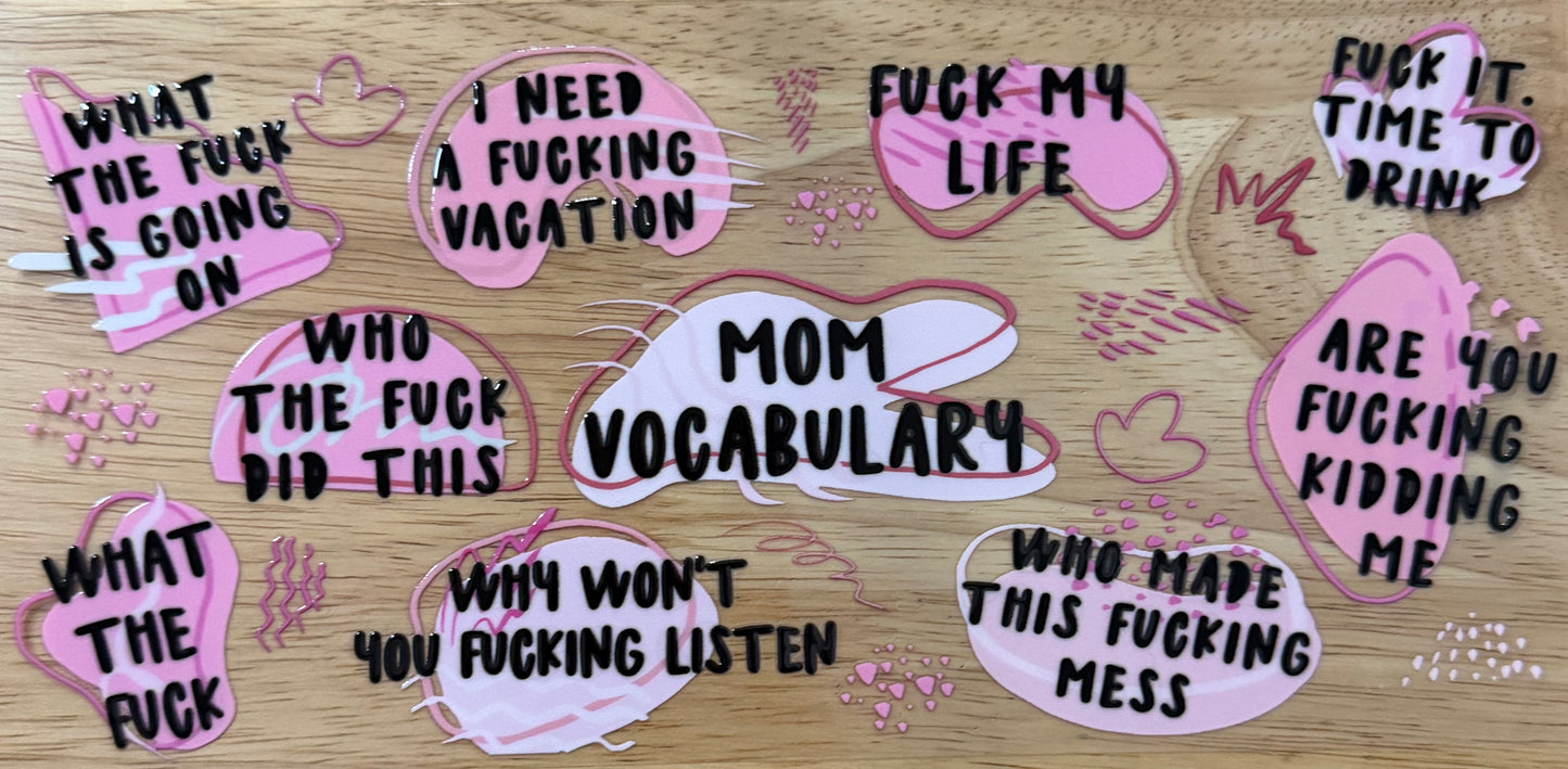 Mom Vocabulary UVDTF Wrap