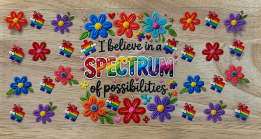 I Believe in a Spectrum UVDTF Wrap