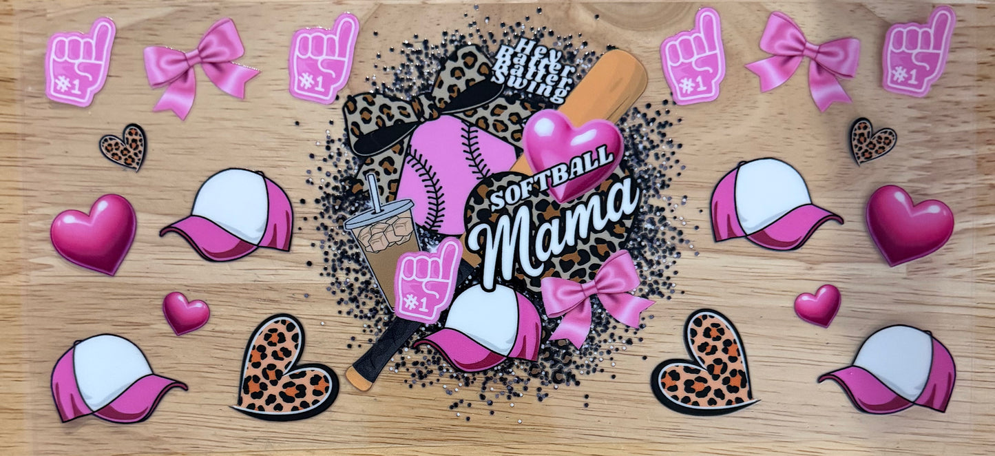 Softball Mama UVDTF Wrap