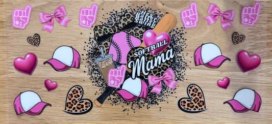Softball Mama UVDTF Wrap