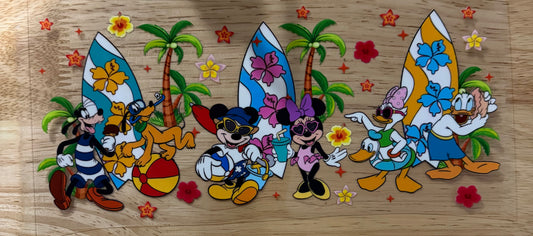 Surfing Summer Mouse UVDTF