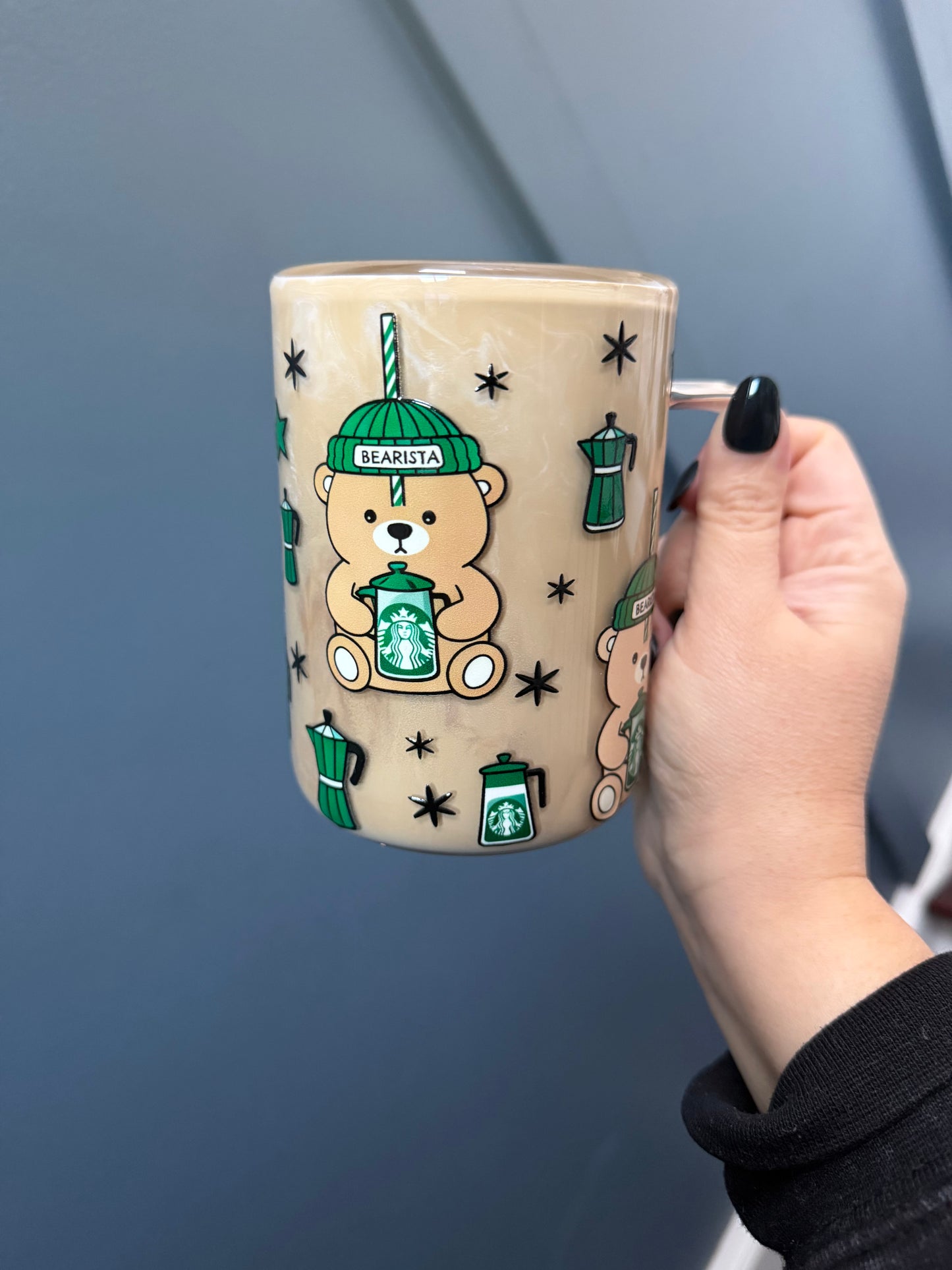 Bearista 15oz Glass Coffee Tumbler