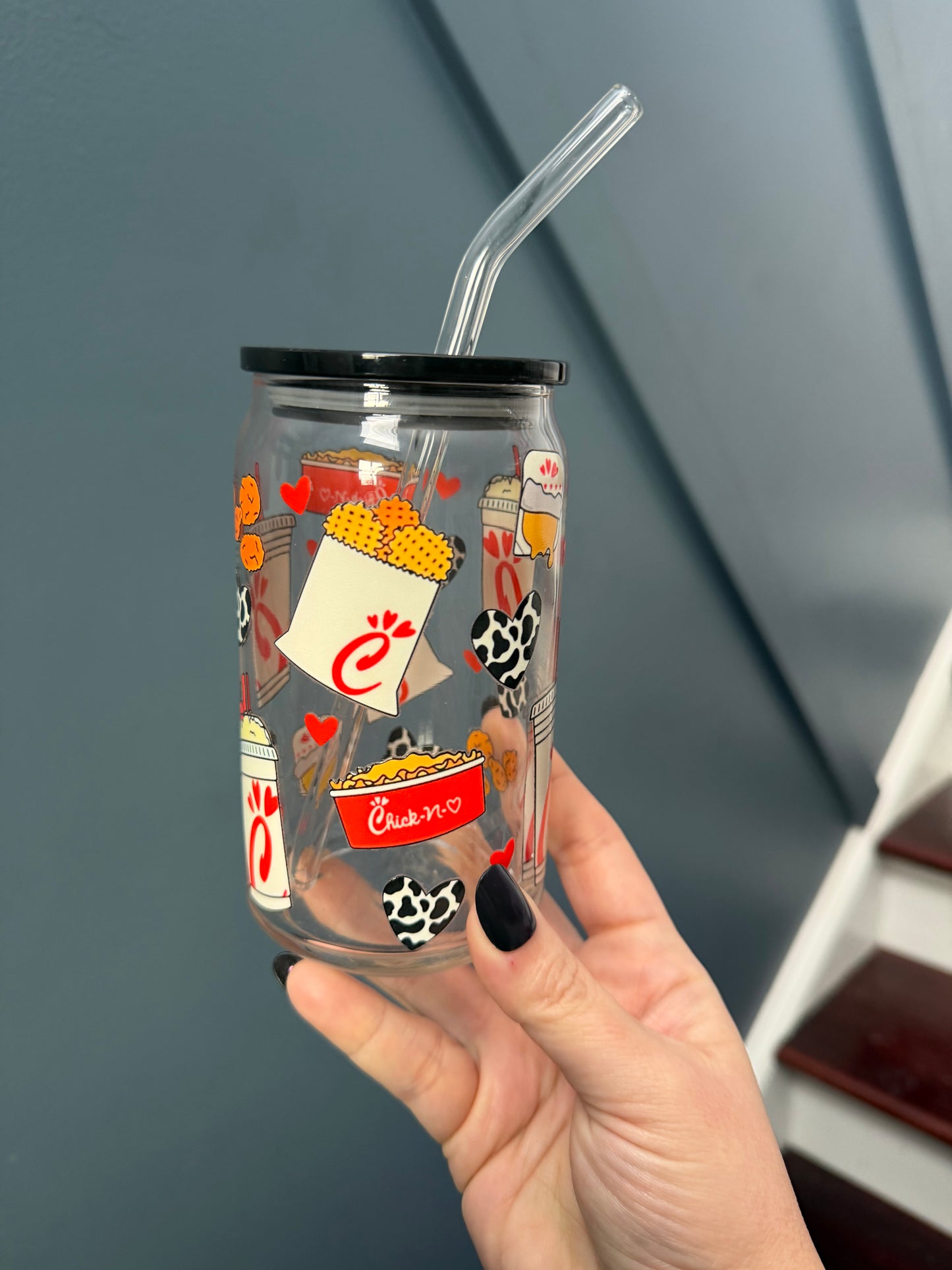 Chicken Nugget, 16oz Glass Cup