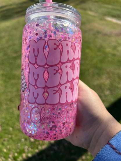 Merry Christmas Tree Cakes - 16oz Snowglobe