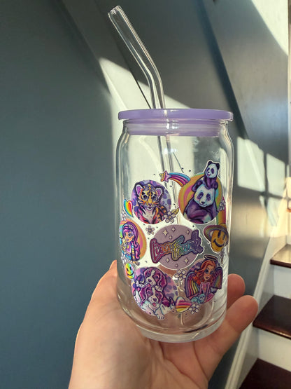 Lisa Frank Glass Cup