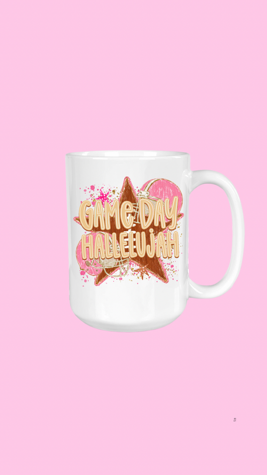 Game Day Hallelujah, 15oz Coffee Mug