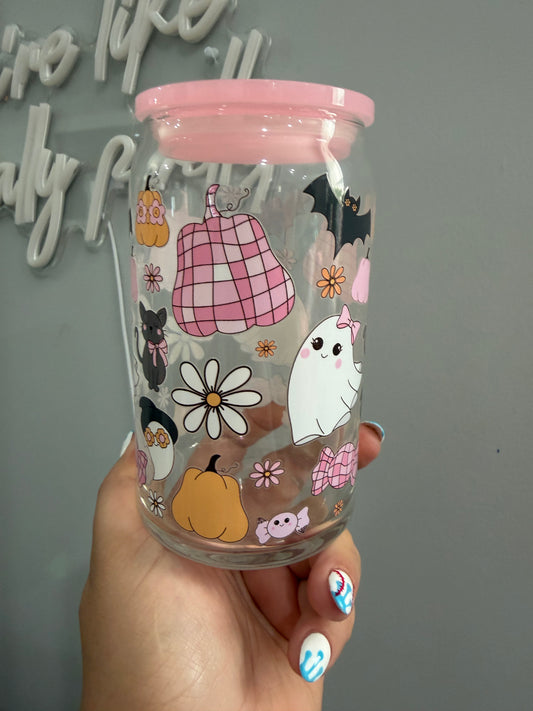 Disco Ghost Glass Cup