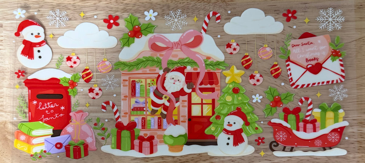Bookstore Santa UVDTF Wrap